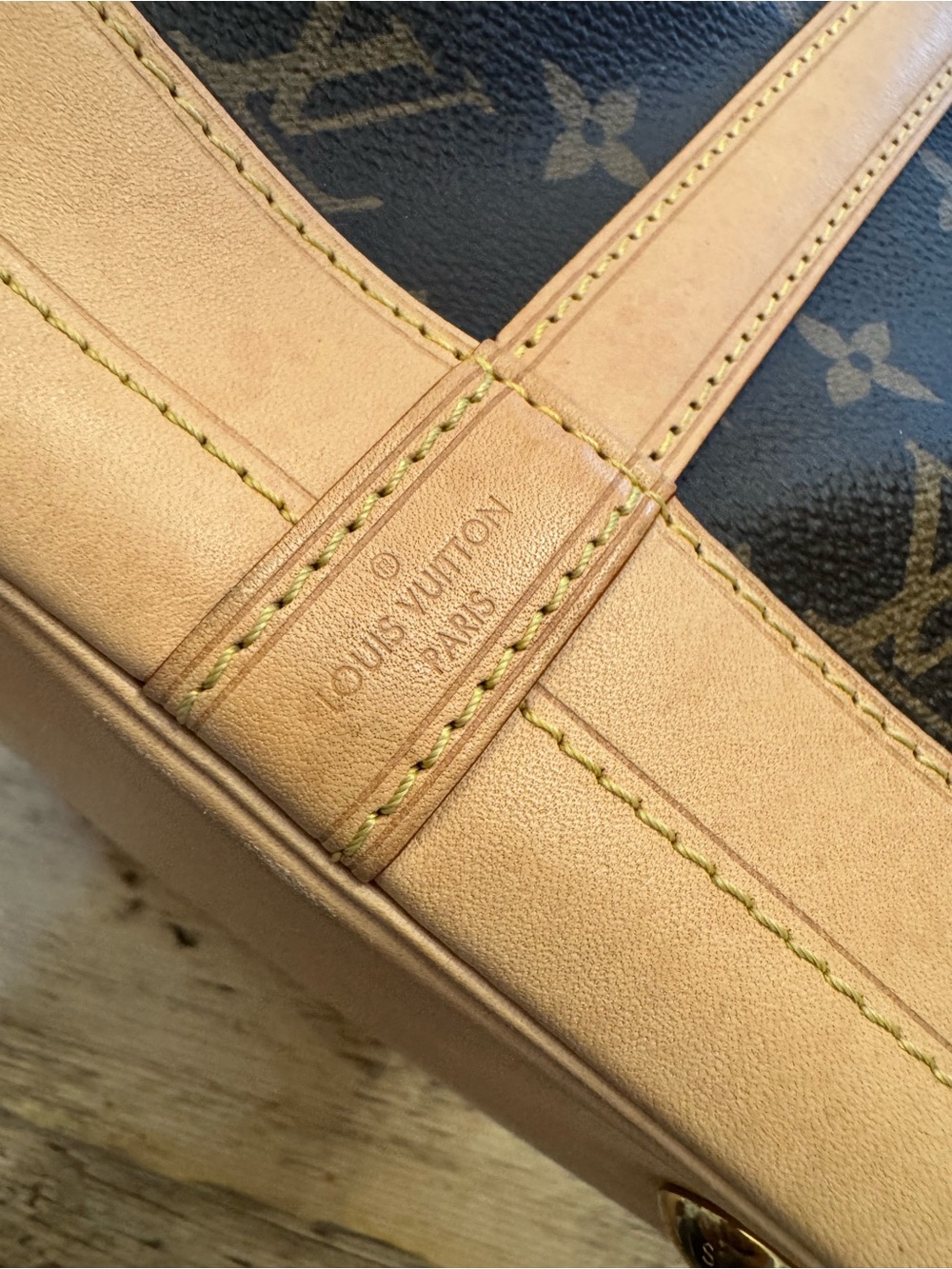 Louis Vuitton | LV Monogram Noé Drawstring Bucket Bag in Brown/Tan - Picture 10 of 16